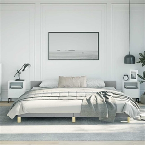 Bowery Hill California King With Headboard Bed Frame in Light Gray