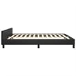 Bowery Hill Contemporary King Bed Frame with Headboard in Black