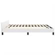 Bowery Hill Engineered Wood King Bed Frame With Headboard in White