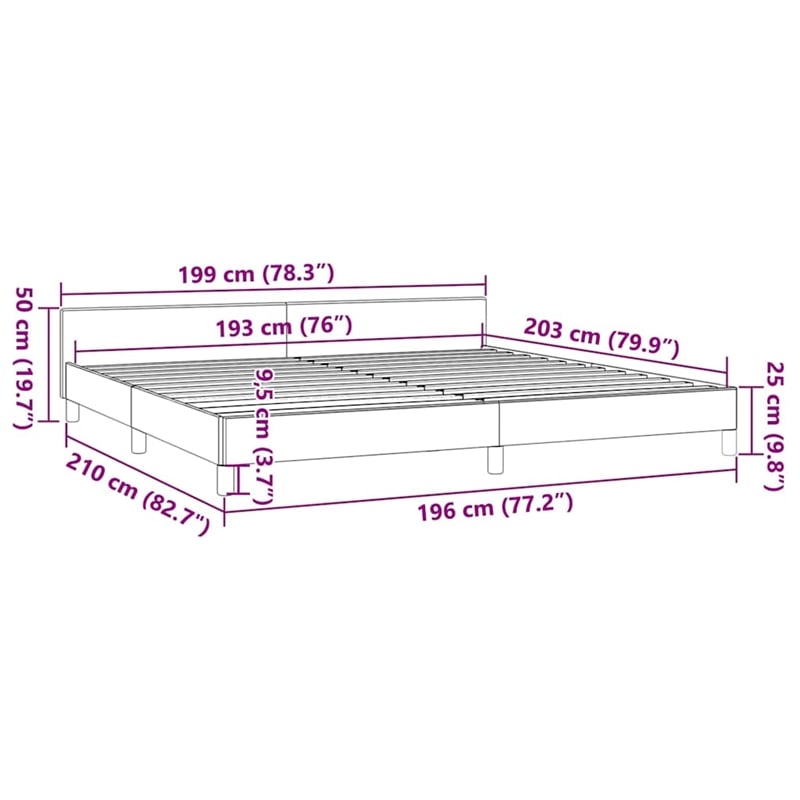 Bowery Hill Engineered Wood King Bed Frame With Headboard in White