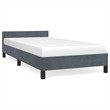 Bowery Hill Engineered Wood Twin Bed Frame with Headboard in Dark Gray