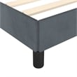 Bowery Hill Contemporary Velvet Full Bed Frame in Dark Gray Fabric