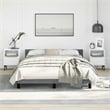 Bowery Hill Contemporary Velvet Full Bed Frame in Dark Gray Fabric