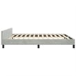Bowery Hill Contemporary King Bed Frame With Headboard in Light Gray