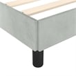 Bowery Hill Contemporary King Bed Frame With Headboard in Light Gray