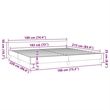 Bowery Hill Engineered Wood California King Bed Frame with Headboard - Dark Gray