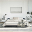 Bowery Hill Engineered Wood California King Bed Frame with Headboard - Dark Gray