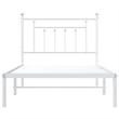 Bowery Hill Rectangular Powder-Coated Steel Twin Bed Frame in White