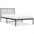 Bowery Hill Rectangular 39.4 x 78.7 Steel Bed Frame in Black
