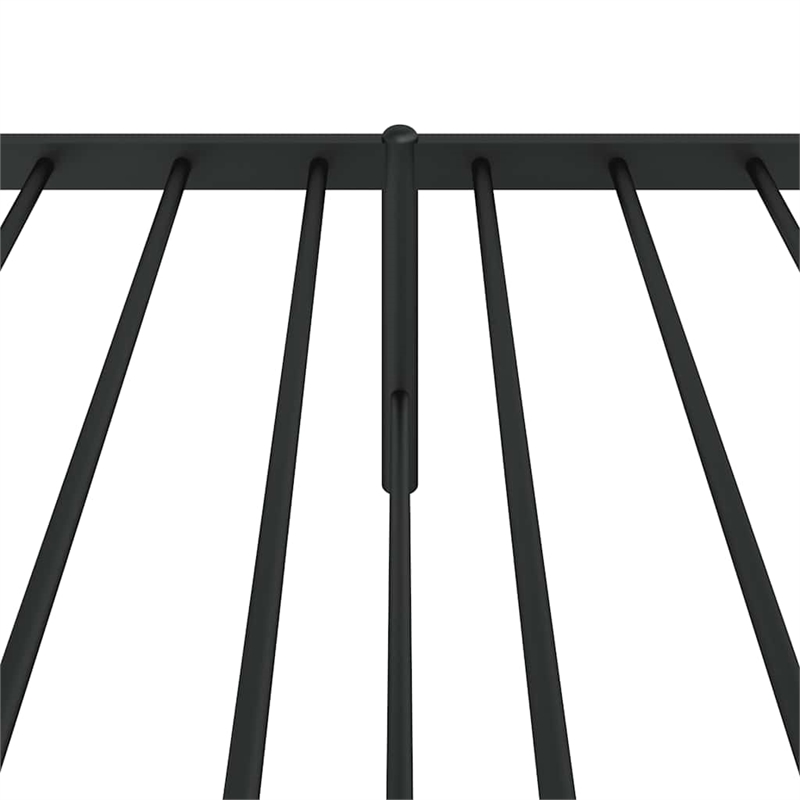 Bowery Hill Rectangular 39.4 x 78.7 Steel Bed Frame in Black