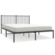 Bowery Hill Powder-Coated Steel King Size Bed Frame in Black