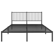Bowery Hill Powder-Coated Steel King Size Bed Frame in Black