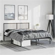 Bowery Hill Powder-Coated Steel King Size Bed Frame in Black