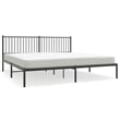 Bowery Hill Powder-Coated Steel King/Double Bed Frame in Black