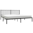 Bowery Hill Powder-Coated Steel King/Double Bed Frame in Black