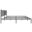 Bowery Hill Powder-Coated Steel King/Double Bed Frame in Black