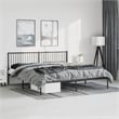 Bowery Hill Powder-Coated Steel King/Double Bed Frame in Black