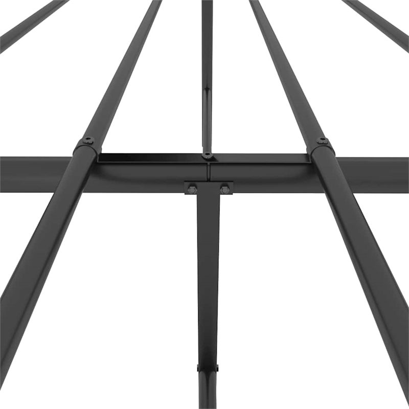 Bowery Hill Contemporary Powder-Coated Steel King Bed Frame in Black