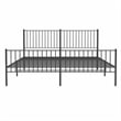 Bowery Hill Contemporary Powder-Coated Steel King Bed Frame in Black
