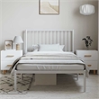 Bowery Hill Contemporary Powder-Coated Steel Twin Bed Frame in White