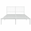 Bowery Hill Rectangular Powder-Coated Steel Full Bed Frame in White