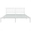 Bowery Hill Powder-Coated Steel Cal King/Double Bed Frame in White