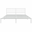 Bowery Hill Powder-Coated Steel Cal King/Double Bed Frame in White
