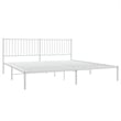 Bowery Hill Contemporary 76 X 80 Powder-Coated Steel Bed Frame in White