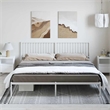 Bowery Hill Contemporary 76 X 80 Powder-Coated Steel Bed Frame in White