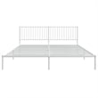 Bowery Hill Contemporary 76 X 80 Powder-Coated Steel Bed Frame in White