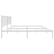 Bowery Hill Contemporary 76 X 80 Powder-Coated Steel Bed Frame in White