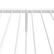 Bowery Hill Contemporary Powder-Coated Steel Twin Bed Frame in White