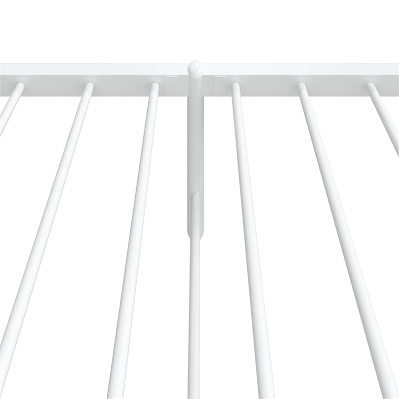 Bowery Hill Contemporary Powder-Coated Steel Twin Bed Frame in White