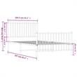 Bowery Hill Contemporary Powder-Coated Steel Twin Bed Frame in White