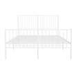 Bowery Hill Powder-Coated Steel Full/Double Bed Frame in White
