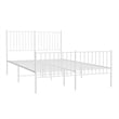 Bowery Hill Powder-Coated Steel Full/Double Bed Frame in White