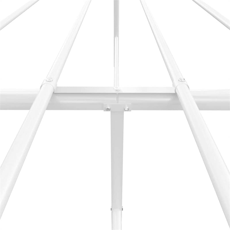 Bowery Hill Powder-Coated Steel Full/Double Bed Frame in White
