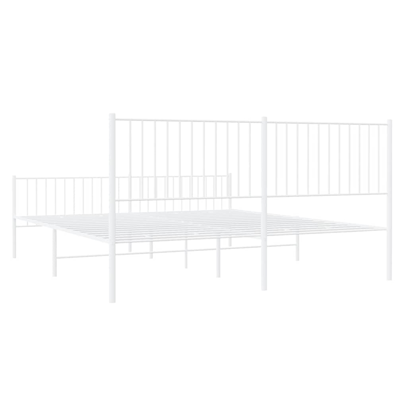 Bowery Hill Contemporary Rectangular Queen Metal Bed Frame in Steel