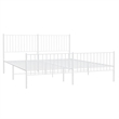Bowery Hill Contemporary Rectangular Queen Metal Bed Frame in Steel