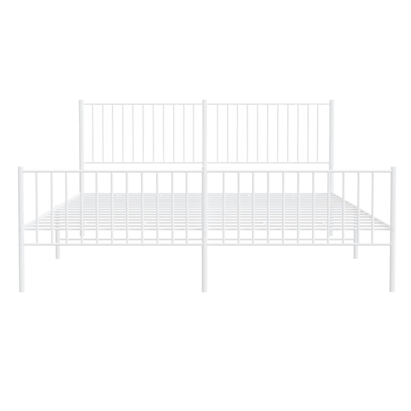 Bowery Hill Contemporary Rectangular Queen Metal Bed Frame in Steel