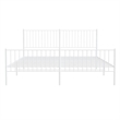 Bowery Hill Contemporary Rectangular Queen Metal Bed Frame in Steel
