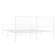 Bowery Hill Contemporary Rectangular Queen Metal Bed Frame in Steel