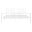 Bowery Hill Contemporary 76 X 80 Powder-Coated Steel Bed Frame in White