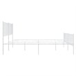 Bowery Hill Contemporary 76 X 80 Powder-Coated Steel Bed Frame in White