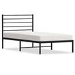 Bowery Hill Contemporary Powder-Coated Steel Twin Bed Frame in Black