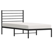 Bowery Hill Contemporary Powder-Coated Steel Twin Bed Frame in Black