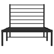 Bowery Hill Contemporary Powder-Coated Steel Twin Bed Frame in Black