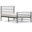 Bowery Hill Contemporary Powder-Coated Steel Twin Bed Frame in Black