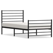 Bowery Hill Contemporary Powder-Coated Steel Twin Bed Frame in Black
