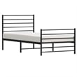 Bowery Hill Contemporary Powder-Coated Steel Twin Bed Frame in Black